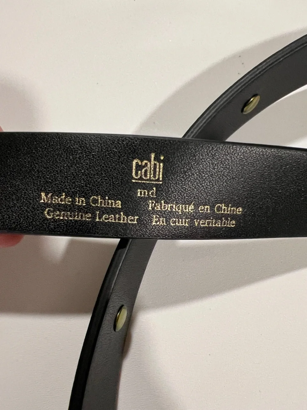 CAbi - M, Brown Leather Belt with Gold Ring Buckle - Picture 5 of 7